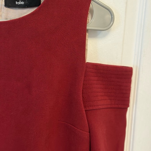 TALIE NK BRAZILIAN MAROON ZIPPER BACK WOOL BLEND dress - Picture 6 of 10